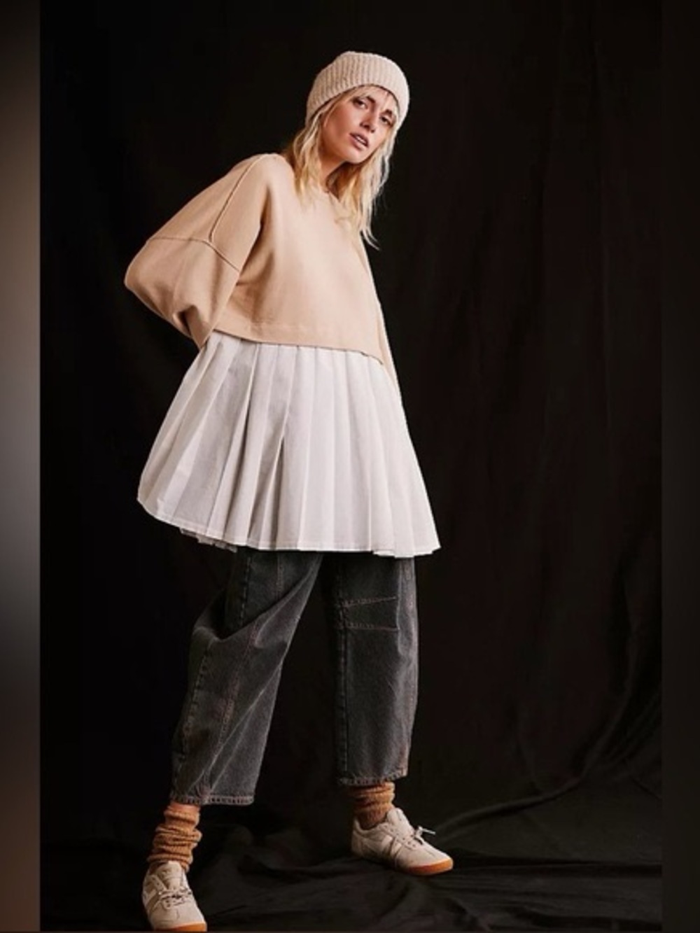 Free People Eleanor Sweatshirt Tunic Dress